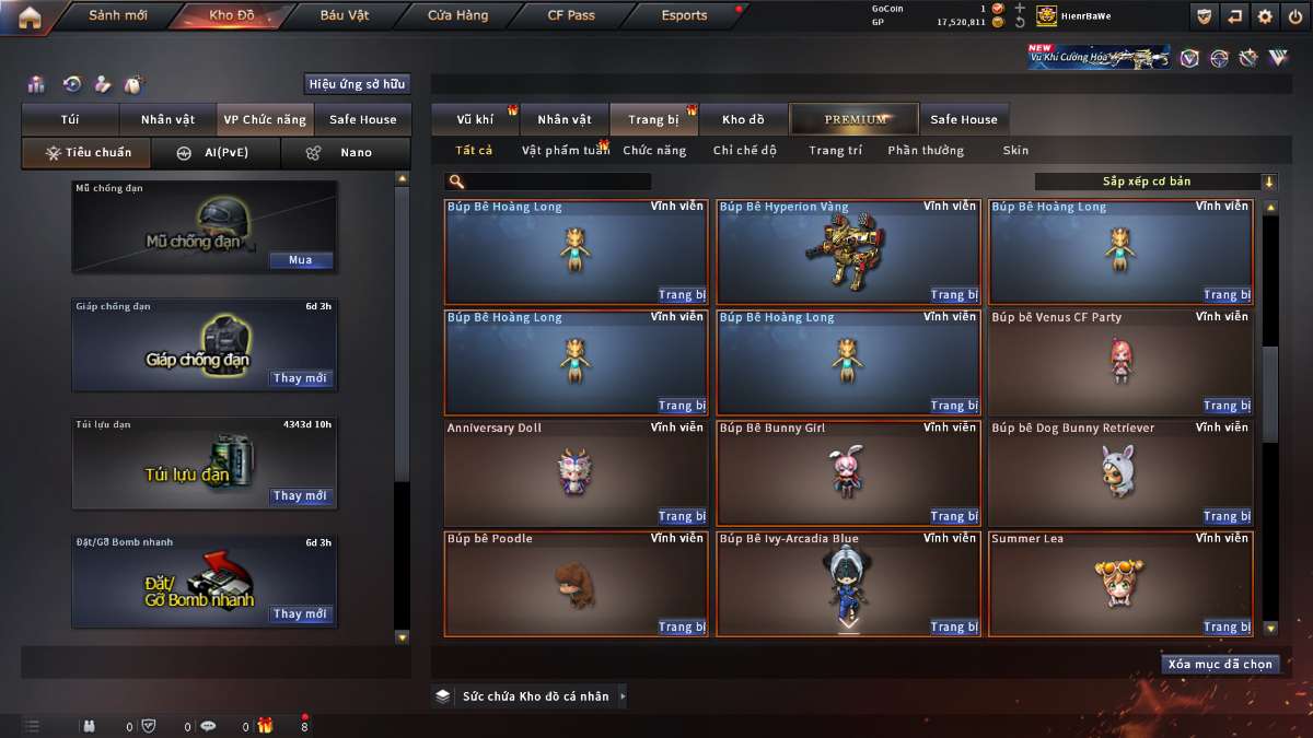 shop acc cf uy tin gia re